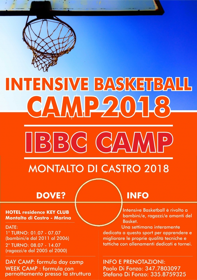 BASKETBALL CAMP - dal 01 luglio al 14 luglio - Hotel Residence Key Club